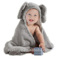 Enveloppe douce supplémentaire en capuche éléphant gris serviette bébé bambou serviette hypoallergénique pour les nourrissons nouveau-nés nourrissons enfants garçons et filles,